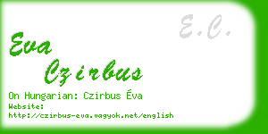 eva czirbus business card